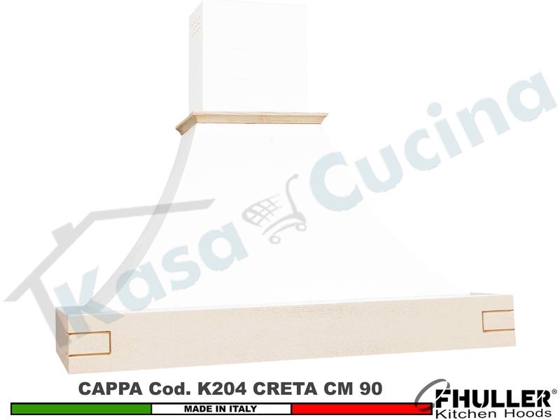 Cappa FHULLER Parete Rustica Creta 60 Legno Frassino o Tiglio Grezzo Motore 420
