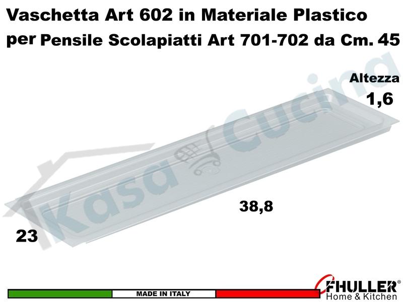 Vaschetta Raccogligocce Trasparente INOXA 602/45TR Per Scolapiatti da 45