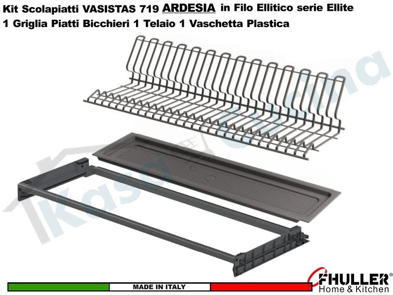 FHULLER Scolapiatti VASISTAS 719TP.T Pensile 120 1 Telaio 1 Vaschetta INOX ARDESIA