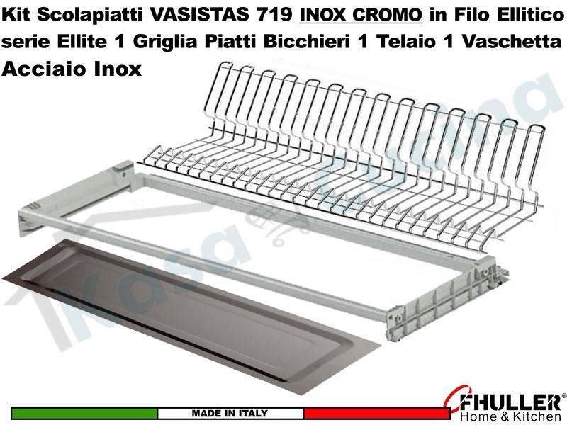 FHULLER Scolapiatti VASISTAS 719TP.T Pensile 120 1 Telaio 1 Vaschetta INOX CROMO INOX