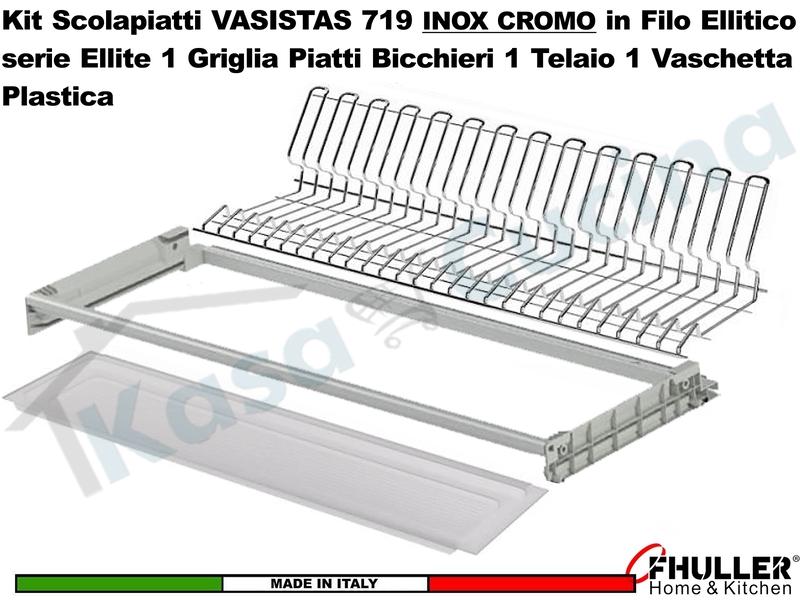 FHULLER Scolapiatti VASISTAS 719TP.T Pensile 45 1 Telaio 1 Vaschetta INOX CROMO