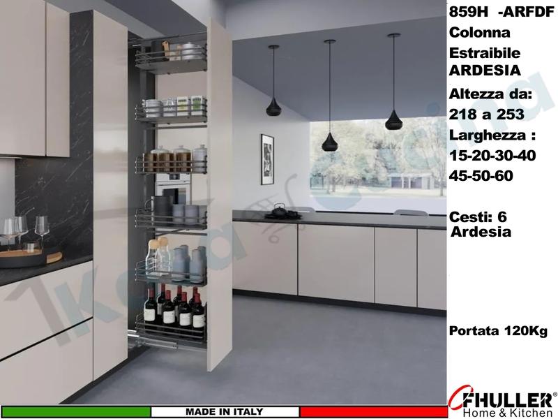 Colonna Dispensa Altissima Serie UNICA 859H 218 a 253 + 6 Cesti Ardesia da 15 a 60