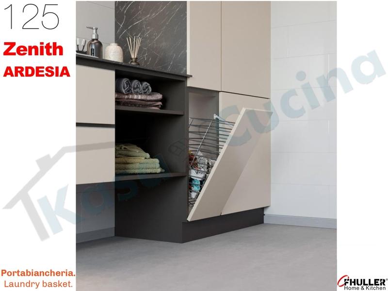 Cesto FHULLER Portabiancheria per anta ribalta Serie per Base 30-35-40-45-50-60 Ardesia