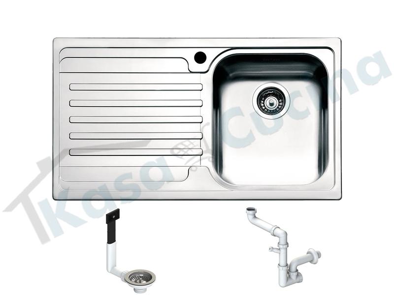 Lavello APELL-FHULLER Venezia Acciaio Spazzolato 86 X 50 1 Vasca DX e Gocc. SX