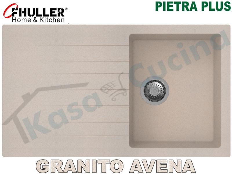 Lavello Incasso Apell-Fhuller PTPL861GO 86X50 1 Vasca + Gocciolat. Granito Avena