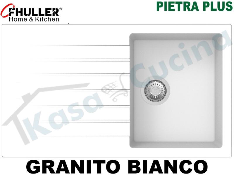 Lavello Incasso Apell-Fhuller PTPL861GW 86X50 1 Vasca + Gocciol. Granito Bianco