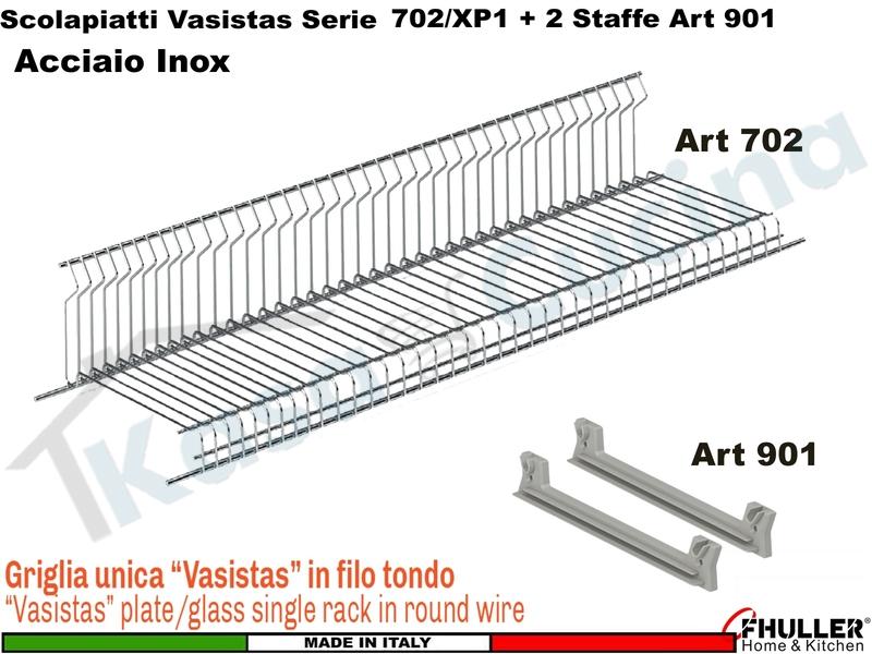 Kit Scolapiatti Vasistas Pensile 70 702/70 Griglia Unica + 2 Staffe 901