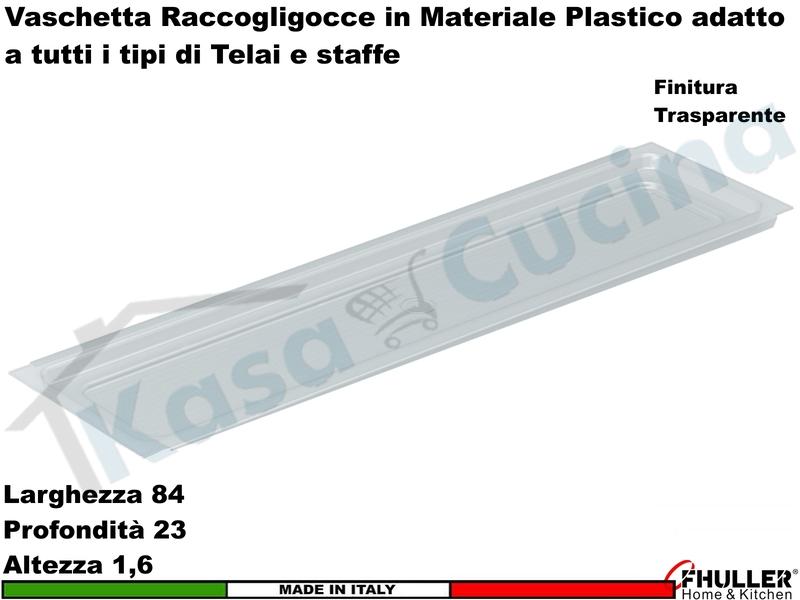 Vaschetta Raccogligocce Trasparente INOXA 902/90TR Per Scolapiatti da 90 701/702