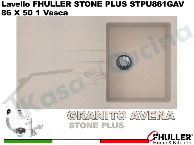 FHULLER Lavello incasso Cucina GRANITO STONE PLUS 86X50 1 Vasca + Gocciolatoio AVENA