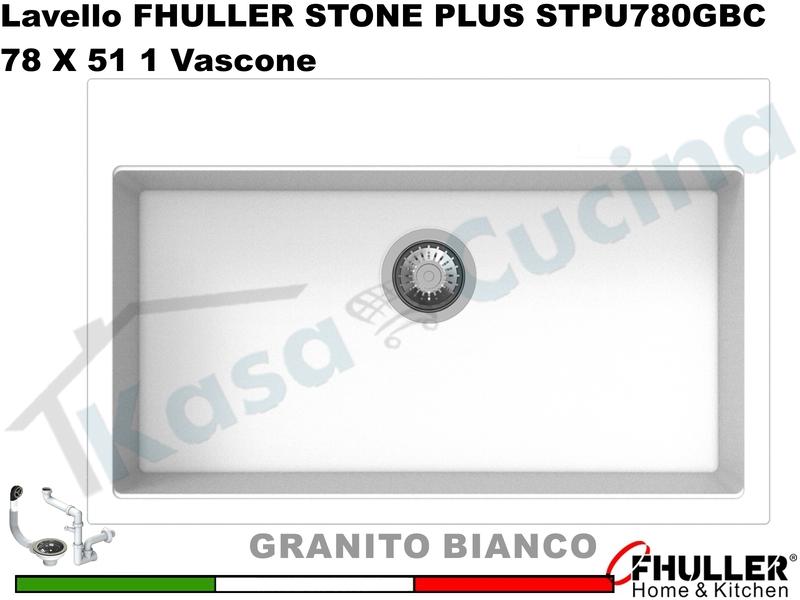 FHULLER Lavello incasso Cucina GRANITO STONE PLUS 78X51 1 Vascone BIANCO