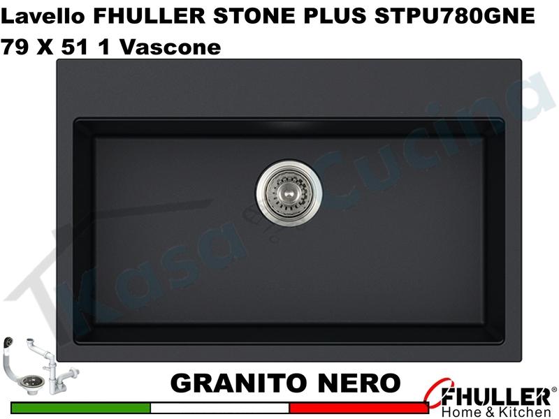 FHULLER Lavello incasso Cucina GRANITO STONE PLUS 78X51 1 Vascone NERO