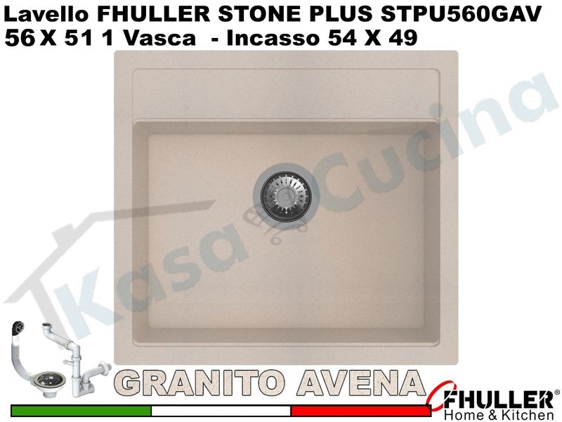 FHULLER Lavello incasso Cucina GRANITO STONE PLUS 56X51 1 Vasca AVENA