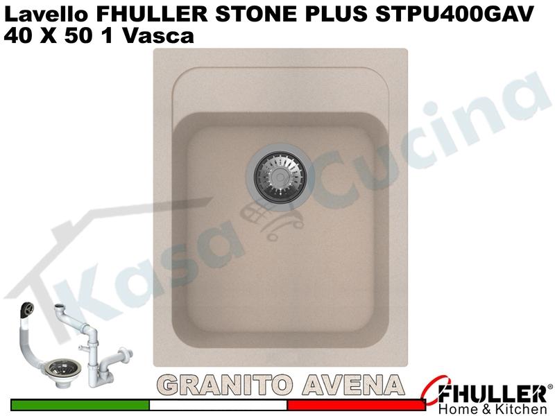 FHULLER Lavello incasso Cucina GRANITO STONE PLUS 40X50 1 Vasca Granito AVENA