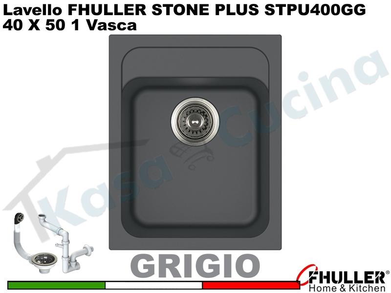 FHULLER Lavello incasso Cucina GRANITO STONE PLUS 40X50 1 Vasca Granito GRIGIO