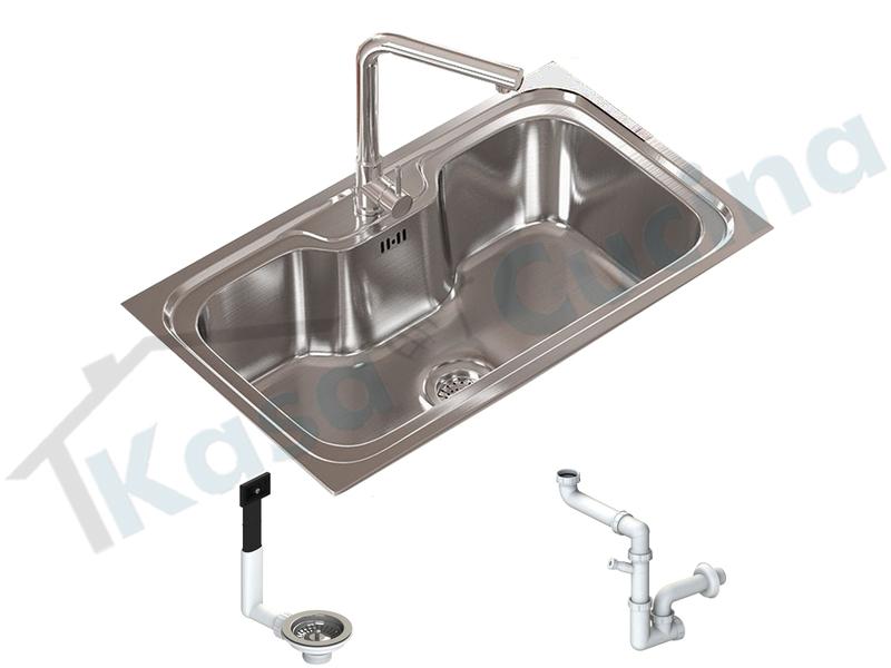 Lavello Vascone FHULLER LOGIKA LK860VS Acciaio Spazzolato 86X50 1 Vascone H.22