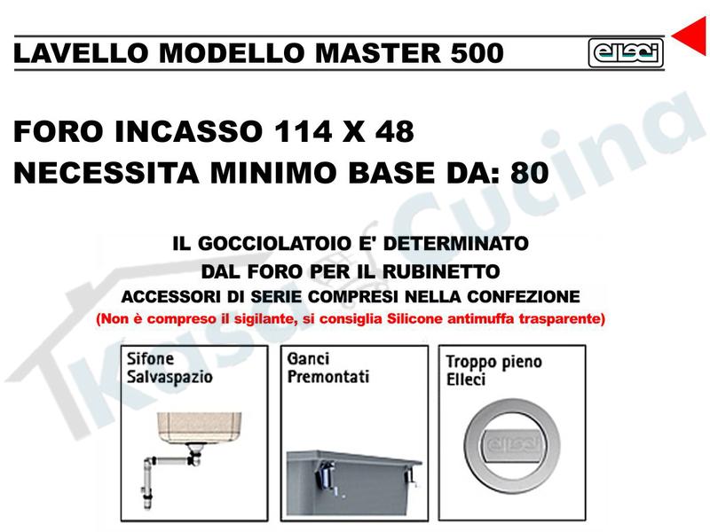 Lavello Elleci Master 500 Lmm 116x50 2 Vasche Go Metaltek M79 Aluminium Kasa Cucina Elettrodomestici Da Incasso