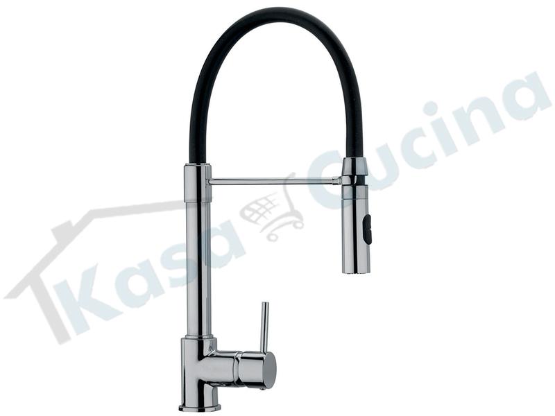 Rubinetto Miscelatore Monocomando Lucca Cromato Canna Alta Doccione Industriale