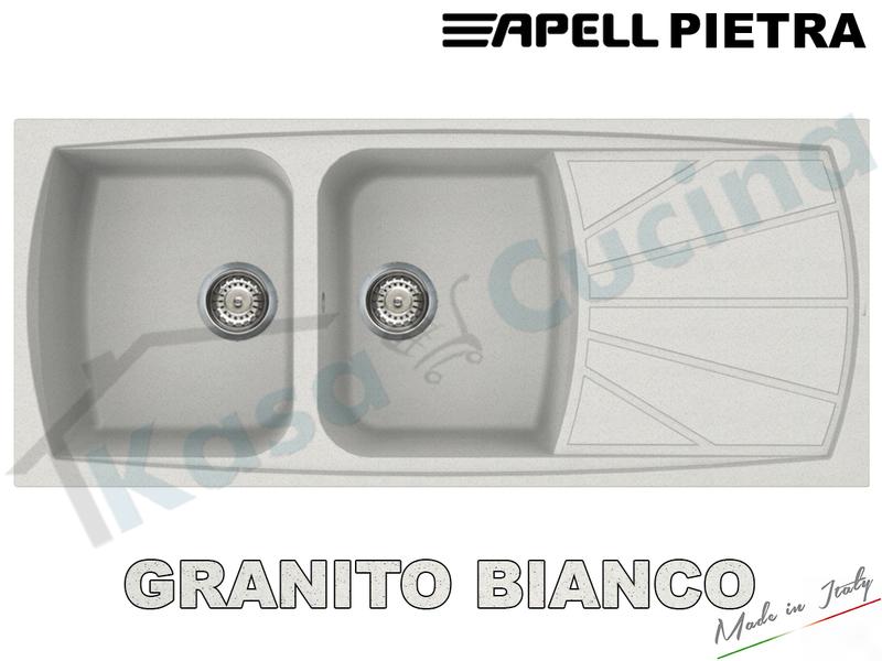 Come Pulire Lavandino In Fragranite Nero.Lavello Da Incasso Pietra Cm 116x50 Fragranite Avena 2 Vasche Kasa Cucina Elettrodomestici Da Incasso