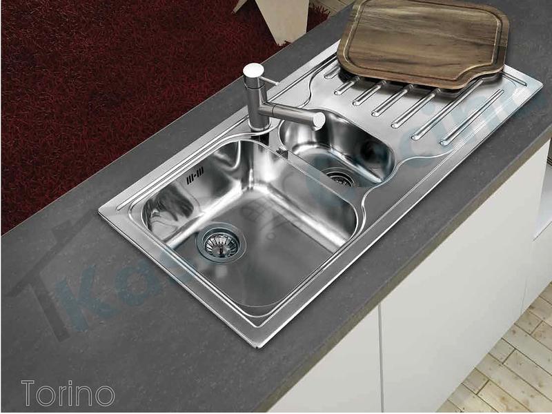 Lavello Apell Torino Acciaio Spazzolato 57X51 1 Vasca