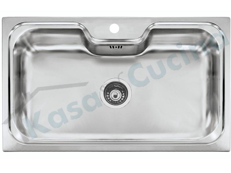 Lavello da Incasso Criteria cm. 80x50 in Acciaio Inox 1 Vasca / Vascone