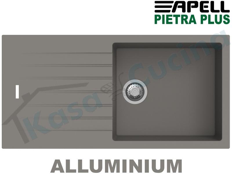 Lavello Apell Pietra Plus cm.100X50 1V+Gocc. Alluminium