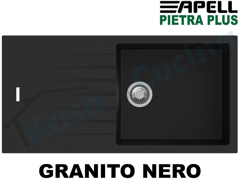 Lavello Apell Pietra Plus cm.100X50 1V+Gocc. Granito Nero