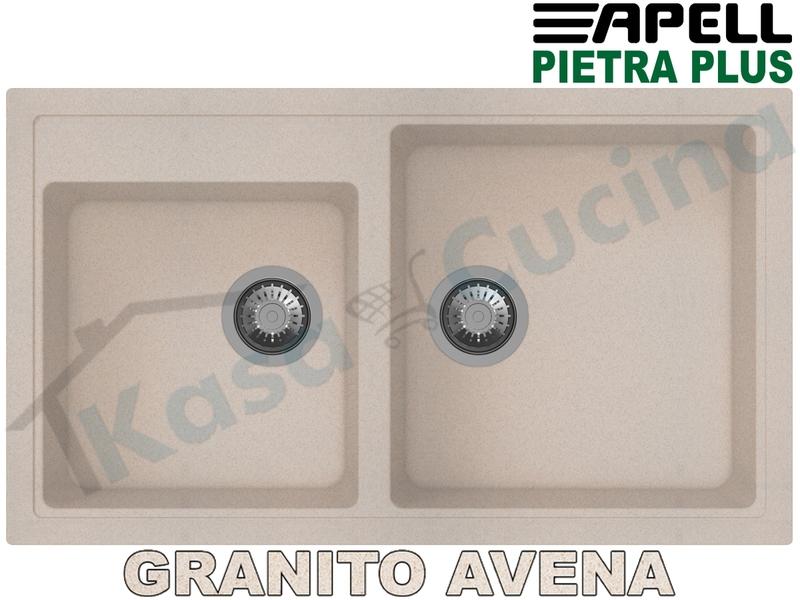 Lavello Apell Pietra Plus cm.86X50 2V Granito Avena