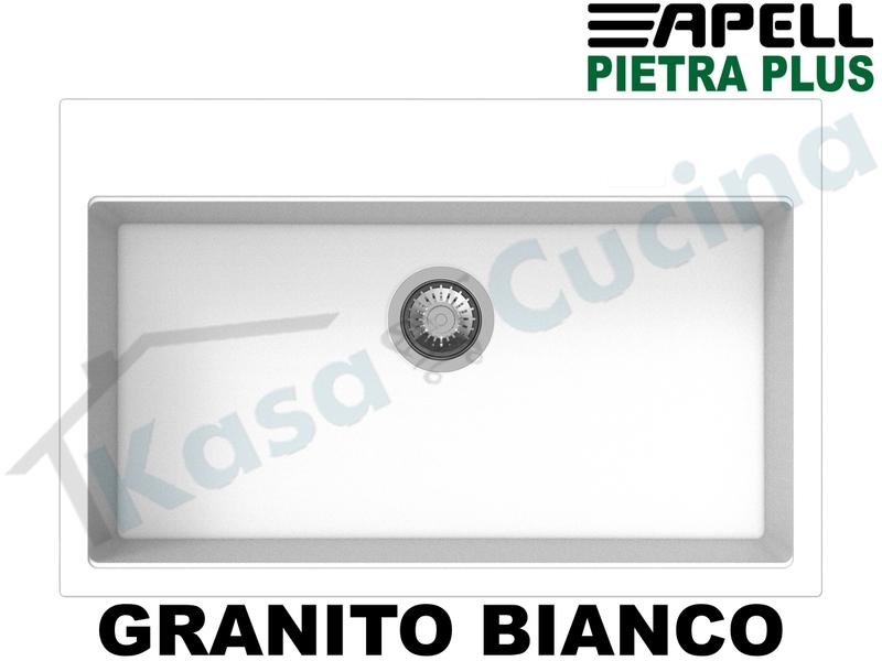 Lavello Apell Pietra Plus cm.78X51 1V Granito Bianco