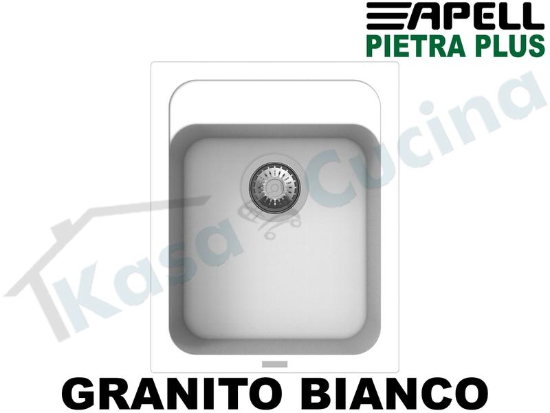 Lavello Apell Pietra Plus cm.40X50 1V Granito Bianco