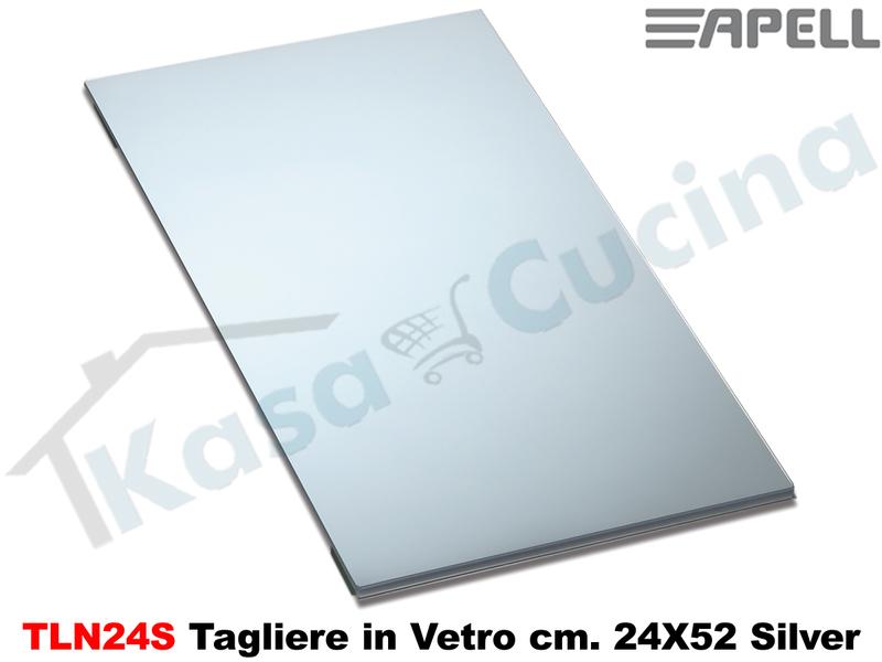 Accessorio Apell TLN24S Cover Tagliere in Vetro cm.24X51,2 Silver