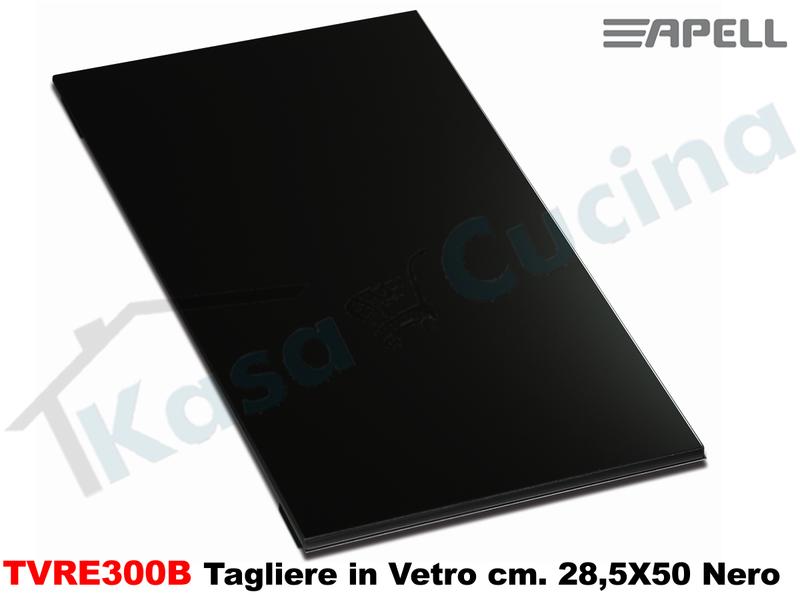 Kit 2 Accessori Apell TVRE300B Cover Tagliere in Vetro cm.50X28,5 Nero