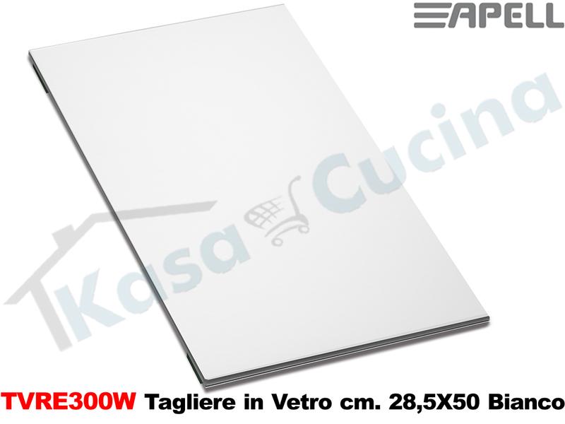 Kit 2 Accessori Apell TVRE300W Cover Tagliere in Vetro cm.50X28,5 Bianco