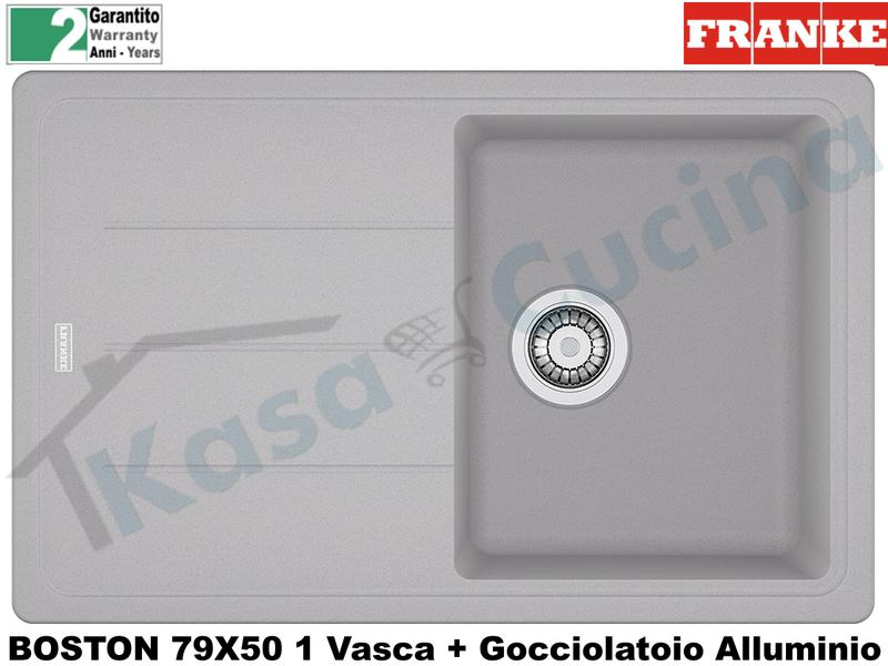 Lavello 78 X 50 1V + Gocc. Franke BFG611-78 9899874 Boston Alluminio