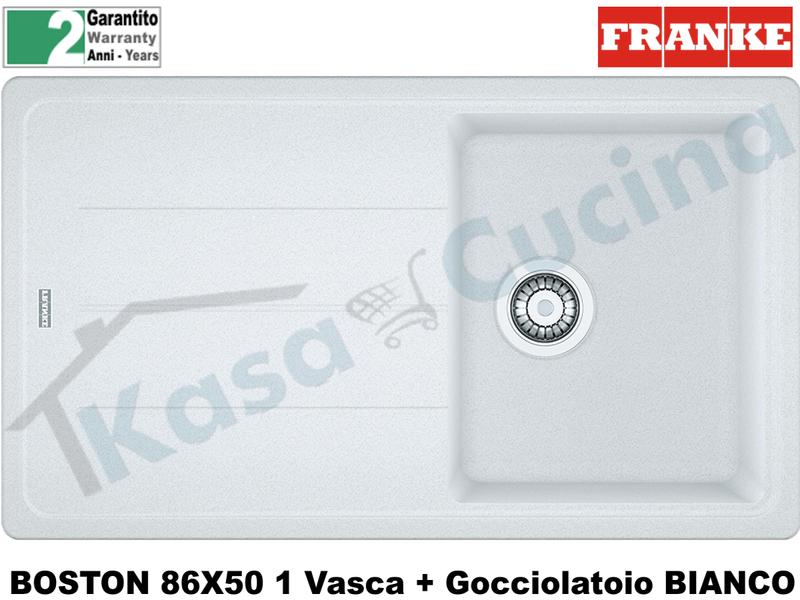 Lavello 86 X 50 1 V + Gocc. Franke BFG611-86 9899877 Boston Bianco