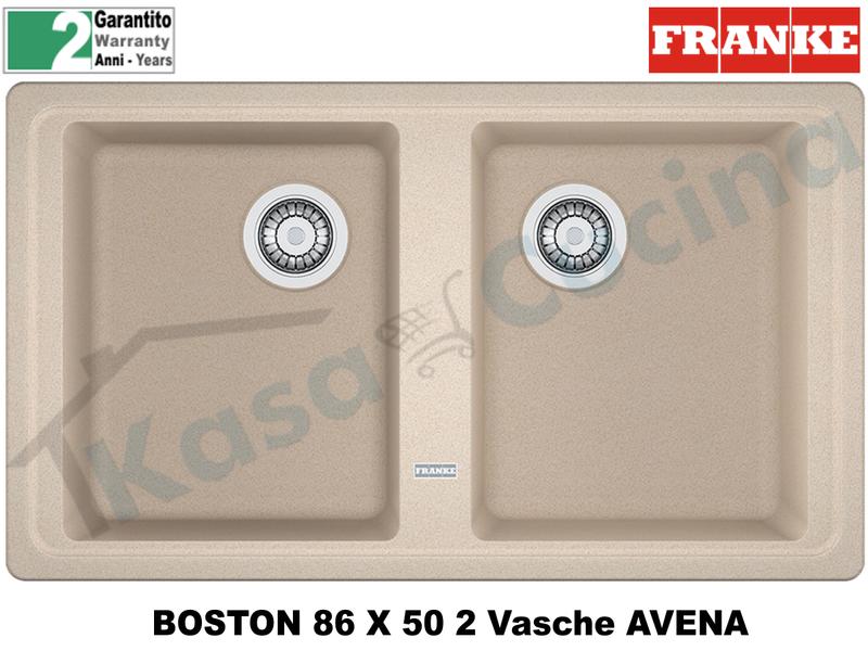 Lavello 86 X 50 2 Vasche Franke BFG620 9899990 Boston Avena
