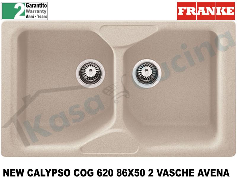 Lavello New Calypso Franke CUG 620 86X50 2 Vasche Avena