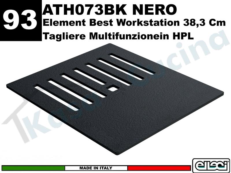 Accessorio 93 ATH073BK Element Tagliere in HPL Best WorkStation Nero