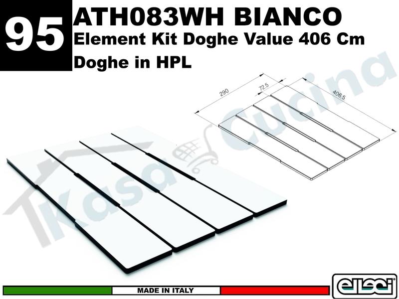 Accessorio 95 ATH083WH Element Kit Doghe Value Multifunzi. in HPL White