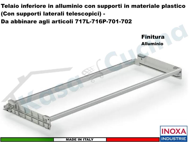 Telaio Alluminio per Scolapiatti Inoxa 701 / 702 da 40-45-50-60-70-80-90-120