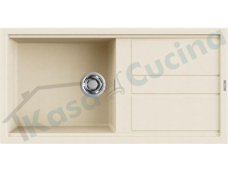Lavello da Incasso Best cm.100x51 1 Vasca Granitek® G62 Bianco Antico
