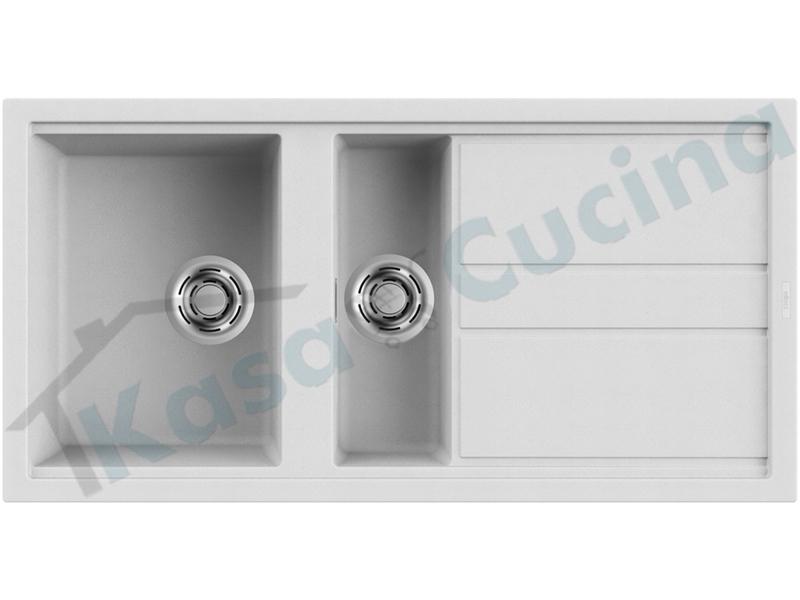 Lavello da Incasso Best cm.100x51 1 Vasca Granitek® G68 Bianco