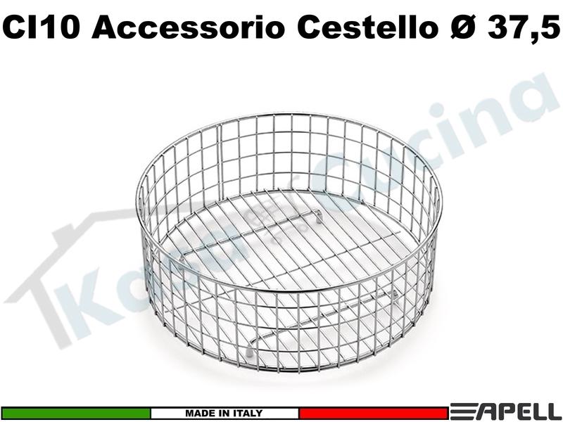 Accessorio Apell CI10 Cestello Acciaio per Vasche Rotonde Ø cm.37,5