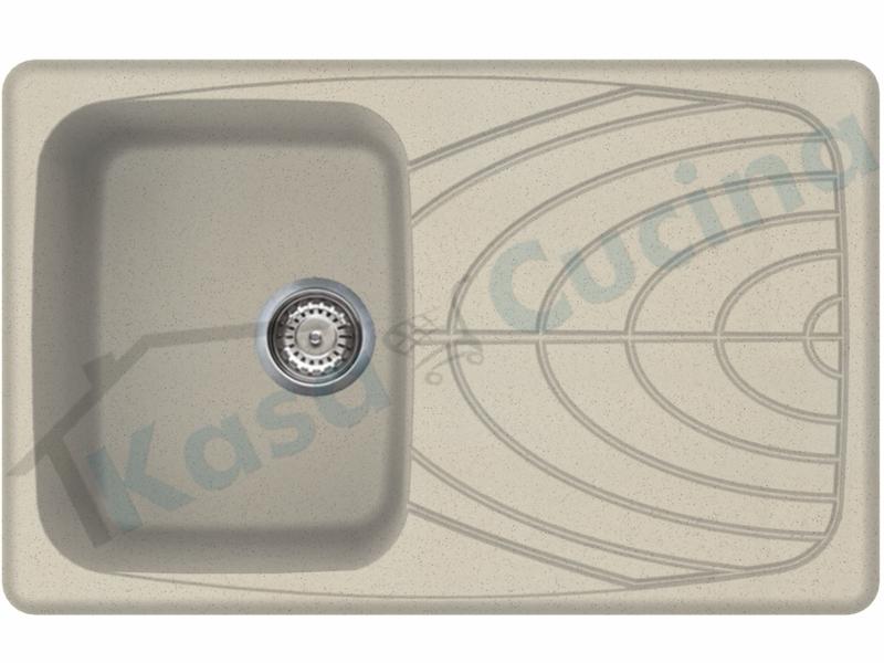 Lavello  Master 300 LGM30057 79X50 1 vasca con gocciolatoio Granitek G57 Pietra Vecchia