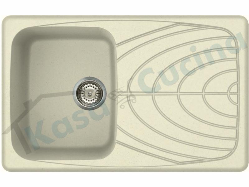 Lavello  Master 300 LGM30062 79X50 1 vasca con gocciolatoio Granitek G62 Bianco Antico