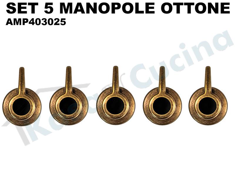 Kit 5 Manopole Anticate Bronzate per Piani Cottura cm. 75 Style